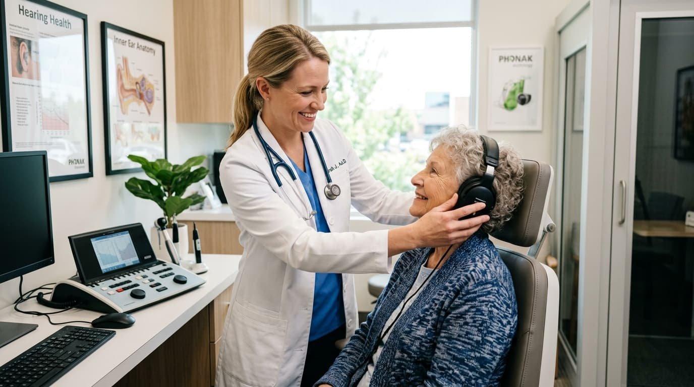 Friendly consultation at Red Deer Hearing Aids